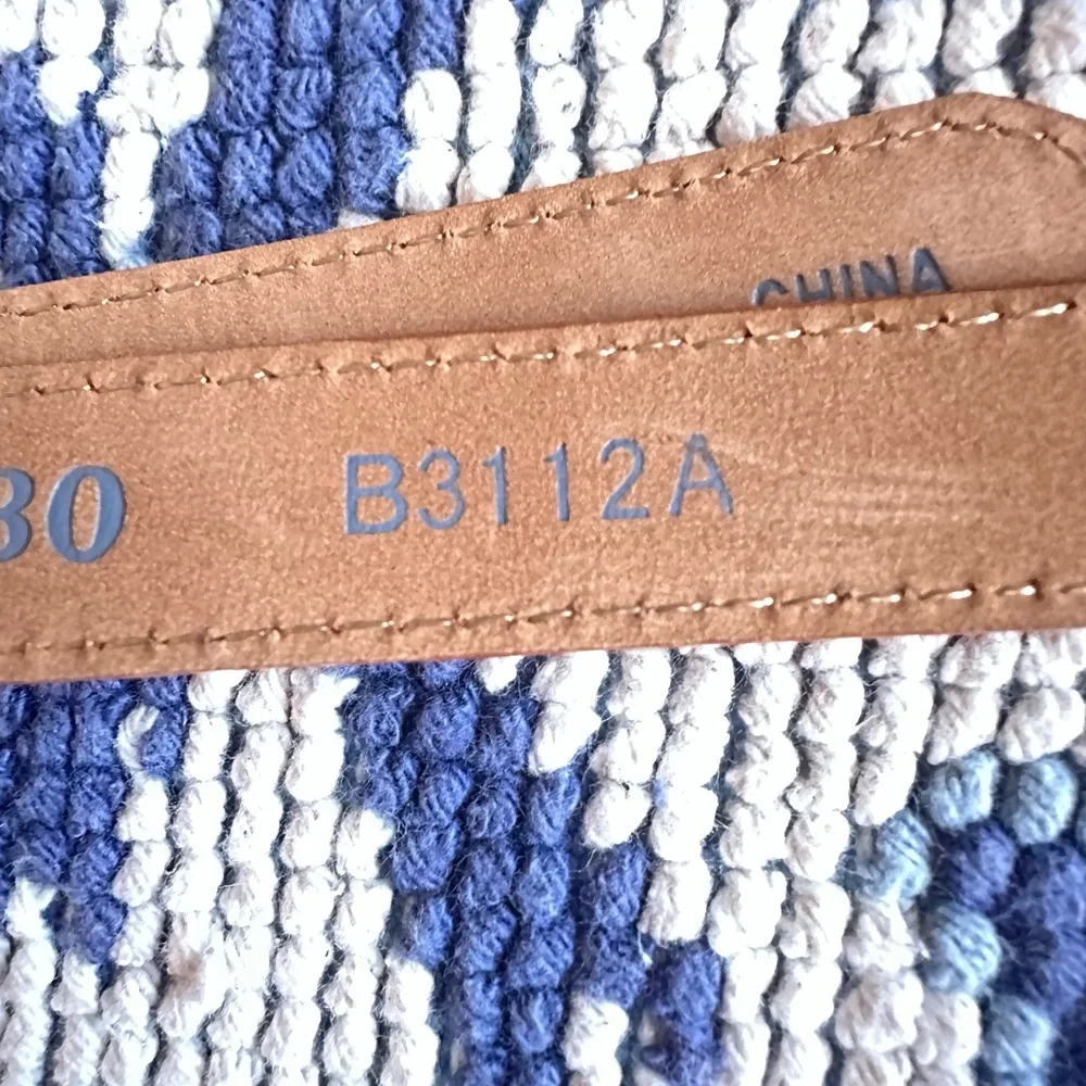 ✨ Brighton Brown Croc Embossed Leather Belt Size 30 Silver Buckle